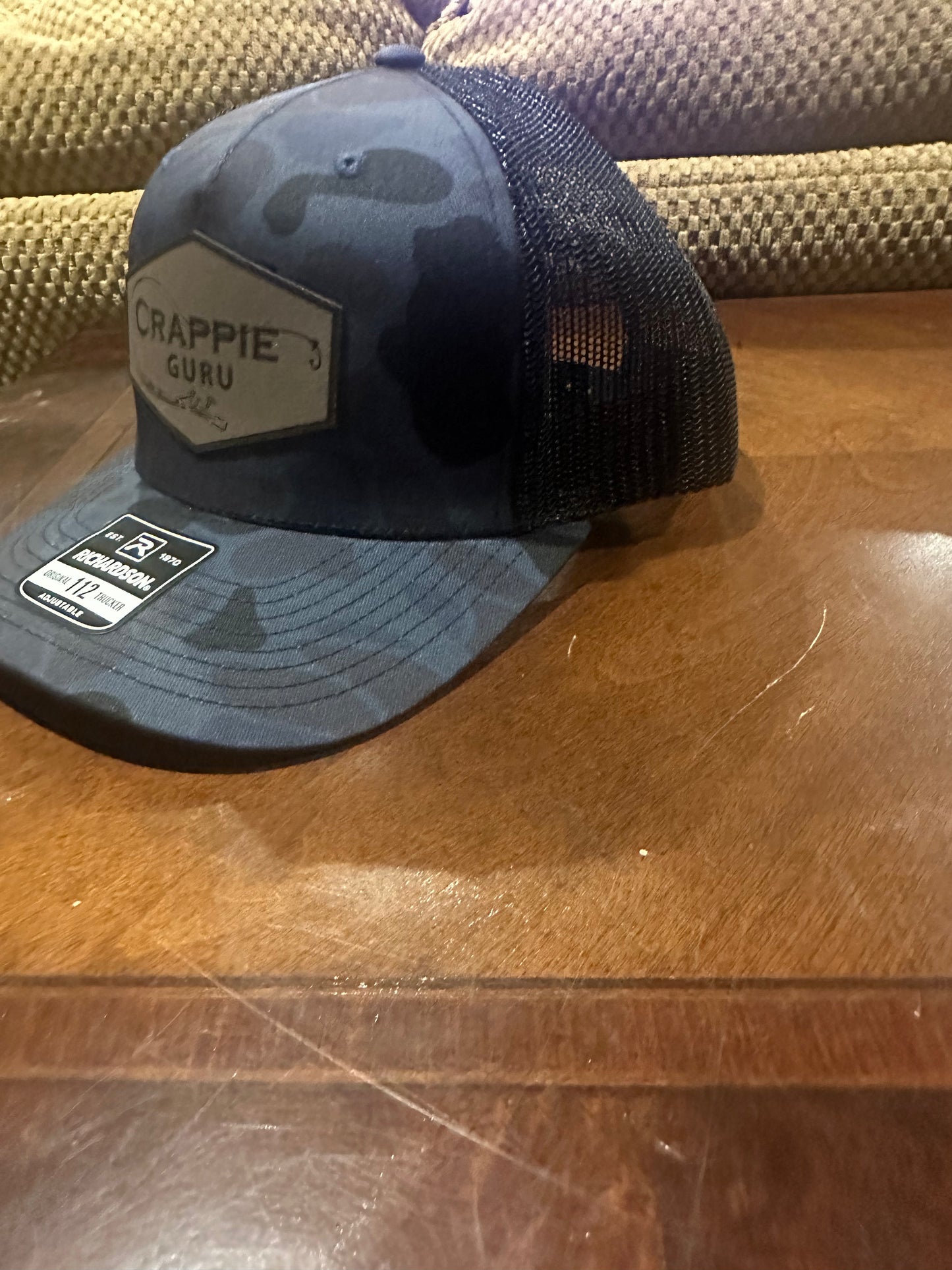 Leather Patch Crappie Guru Hat (Black)