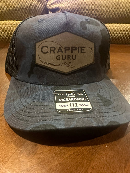 Leather Patch Crappie Guru Hat (Black)