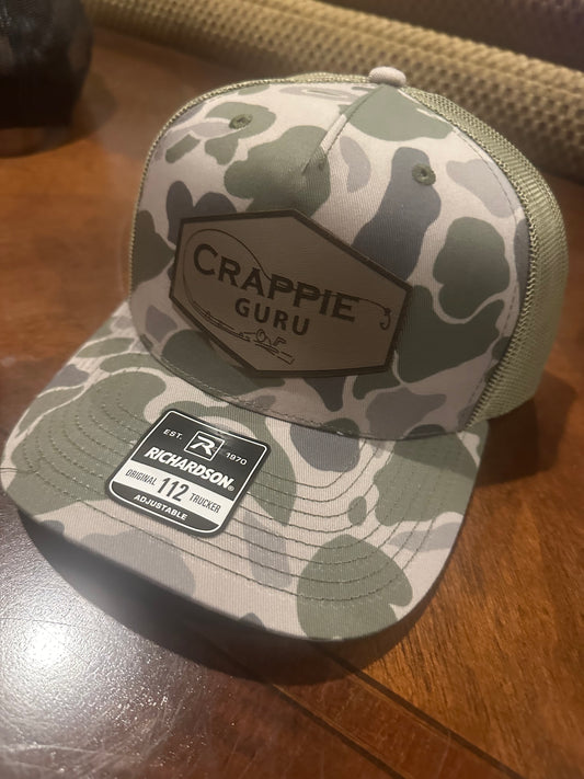 Leather Patch Crappie Guru Hat (Green)