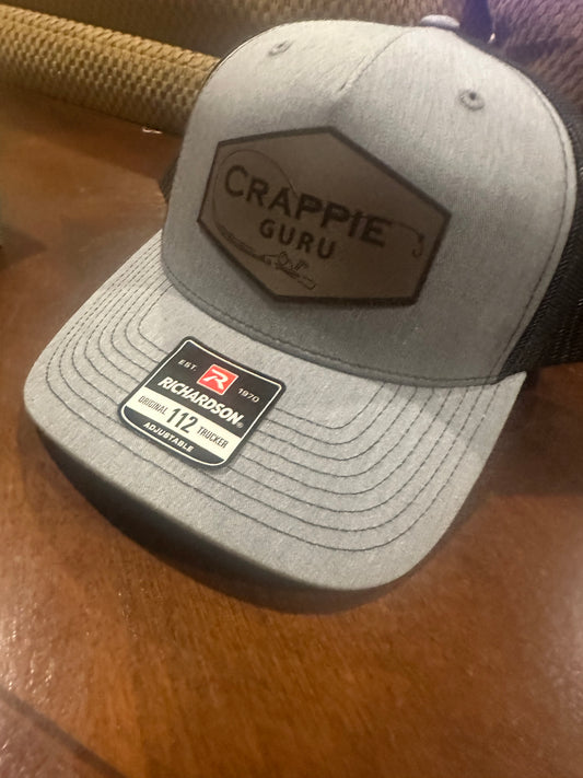 Leather Patch Crappie Guru Hat (Gray)